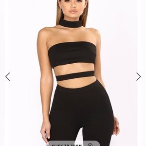 Fashion Nova In The Clear Cutout Jumpsuit Black